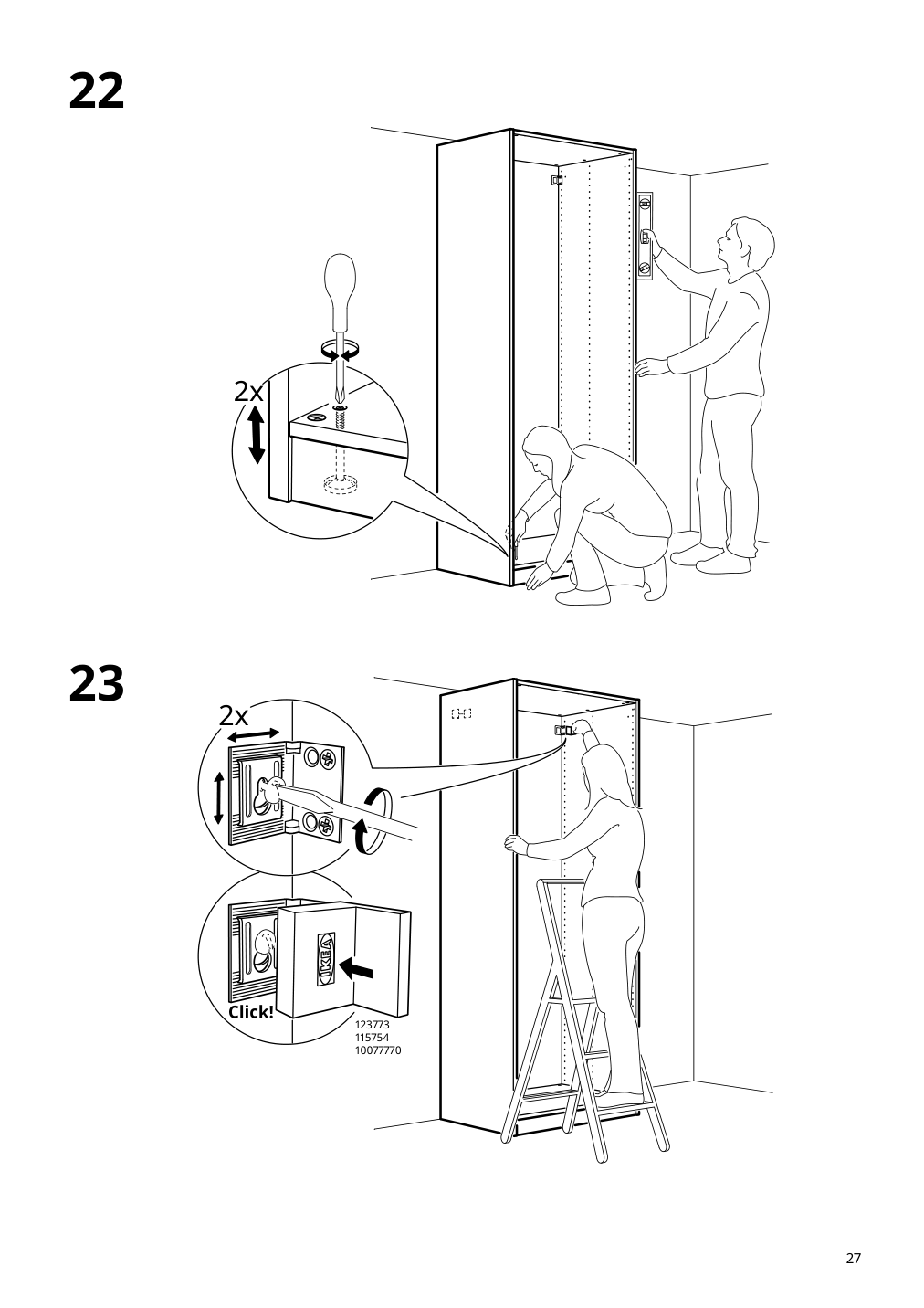 Assembly instructions for IKEA Pax wardrobe frame beige | Page 27 - IKEA PAX / HASVIK wardrobe 494.359.73