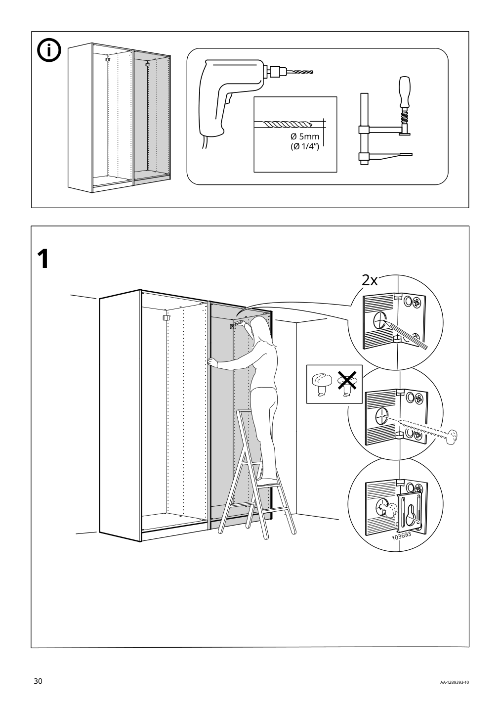 Assembly instructions for IKEA Pax wardrobe frame beige | Page 30 - IKEA PAX / HASVIK wardrobe 494.359.73