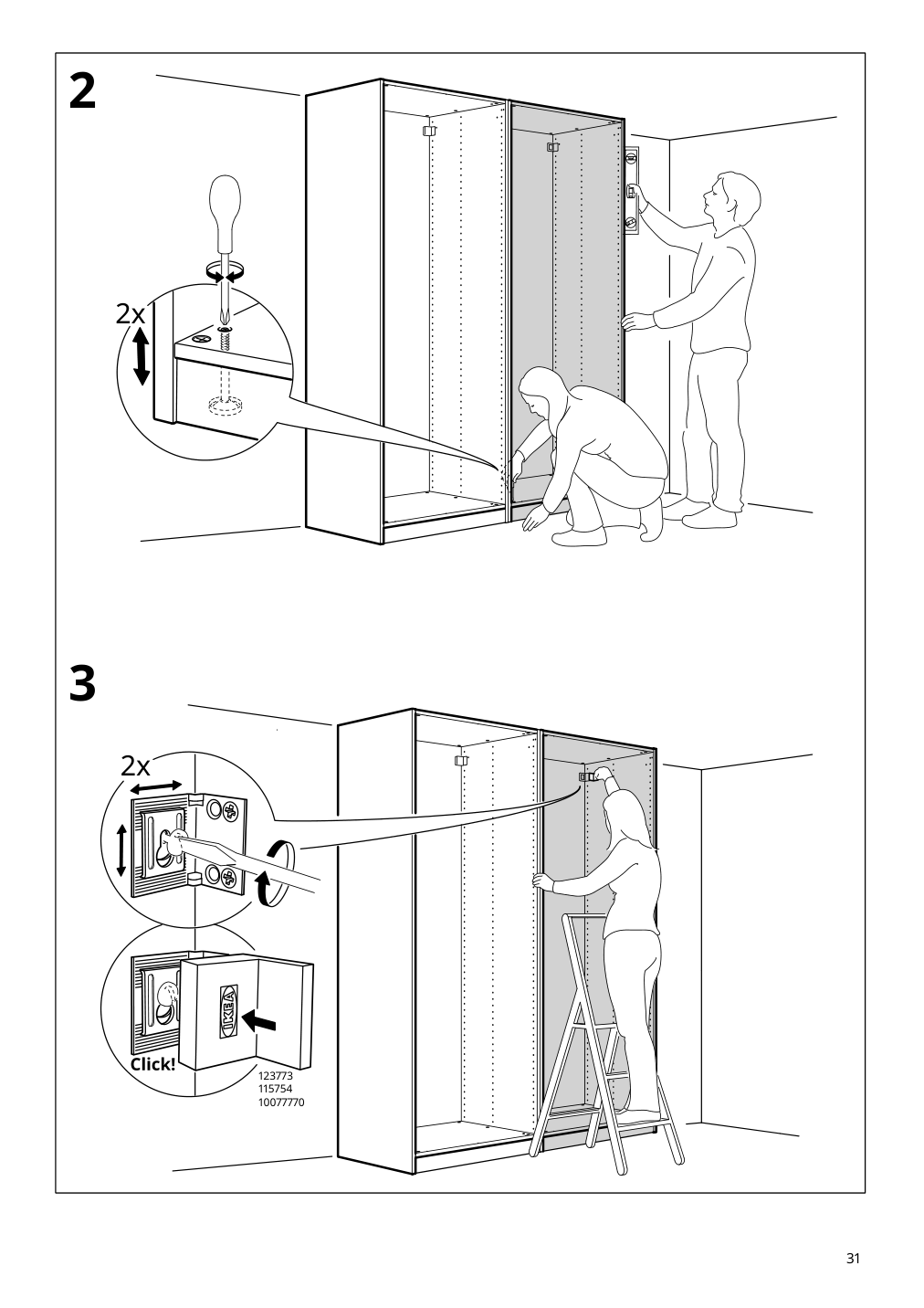 Assembly instructions for IKEA Pax wardrobe frame beige | Page 31 - IKEA PAX / HASVIK wardrobe 494.359.73