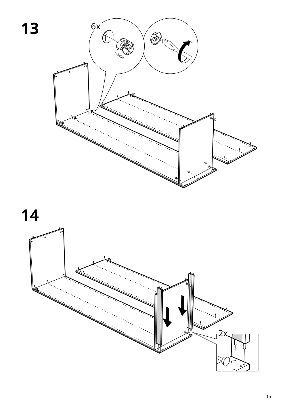 Assembly instructions for IKEA Pax wardrobe frame beige | Page 15 - IKEA PAX / HASVIK wardrobe 394.899.33