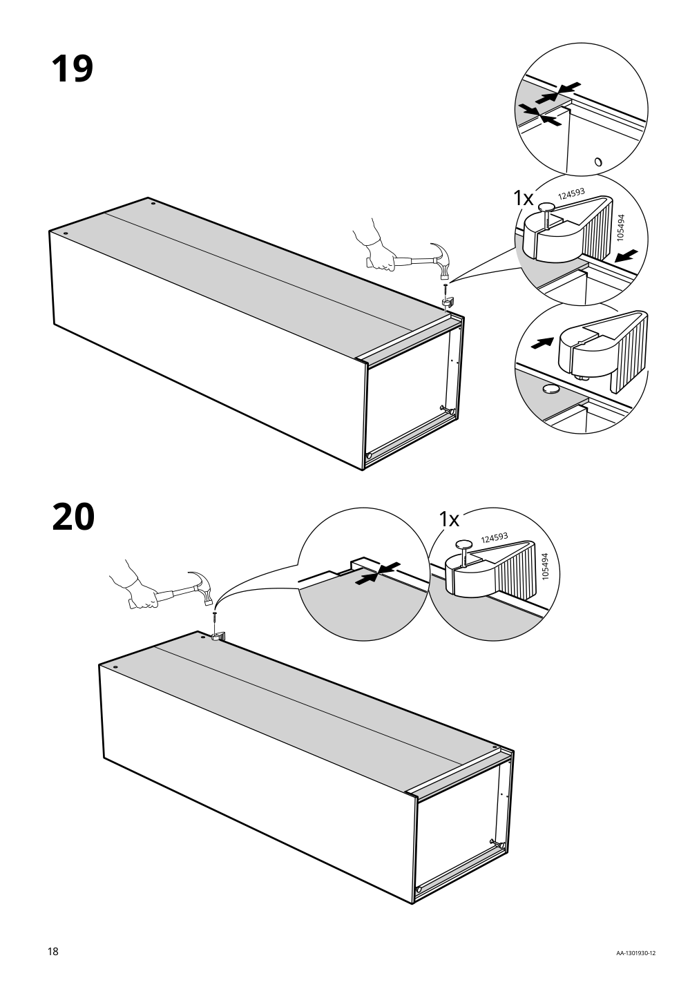 Assembly instructions for IKEA Pax wardrobe frame beige | Page 18 - IKEA PAX / HASVIK wardrobe 394.899.33