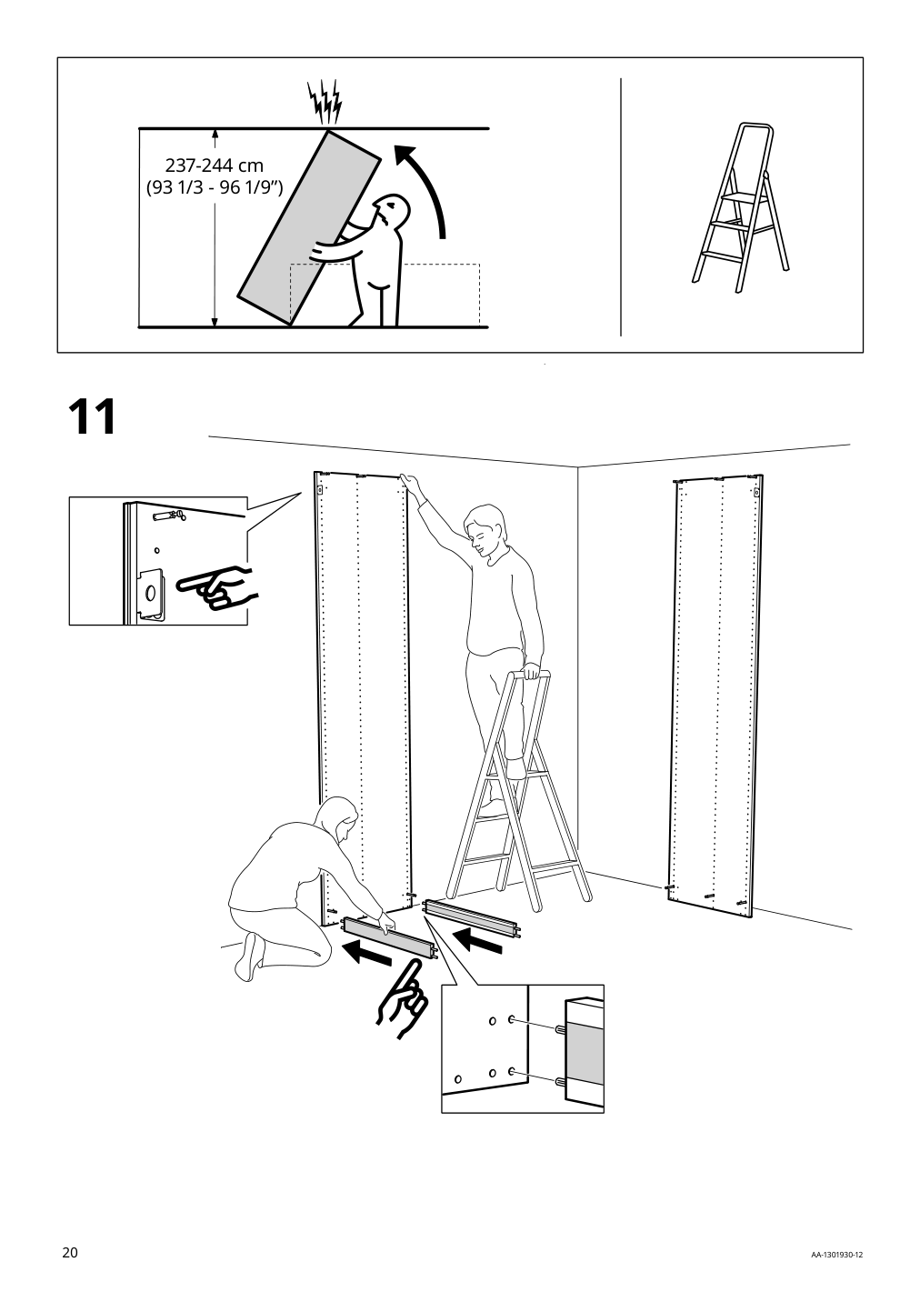 Assembly instructions for IKEA Pax wardrobe frame beige | Page 20 - IKEA PAX / HASVIK wardrobe 394.899.33