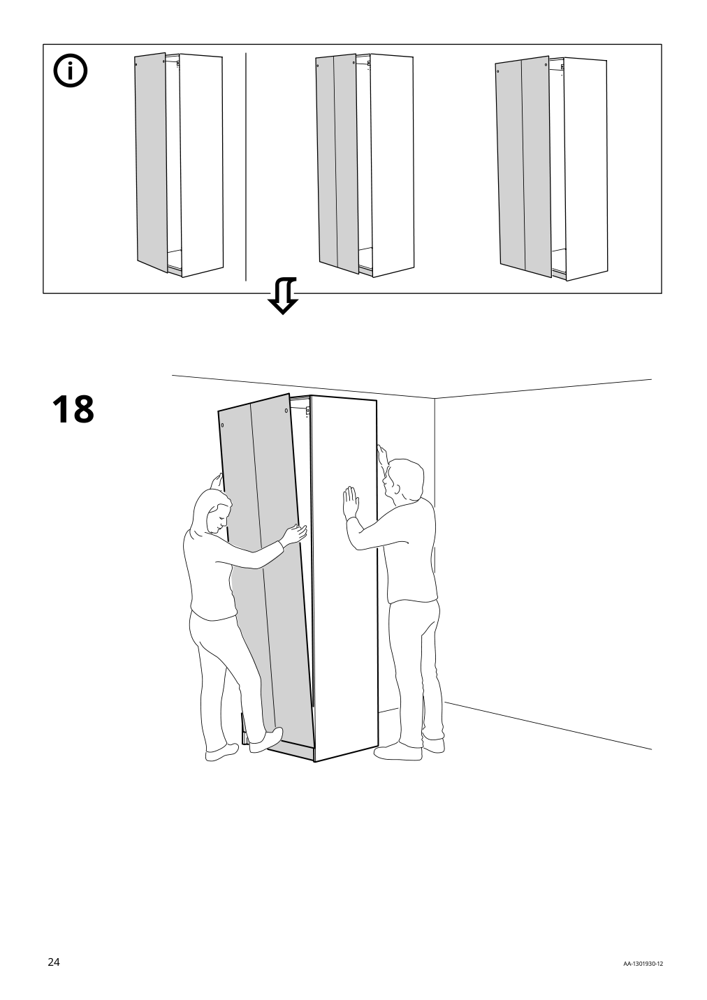 Assembly instructions for IKEA Pax wardrobe frame beige | Page 24 - IKEA PAX / HASVIK wardrobe 394.899.33