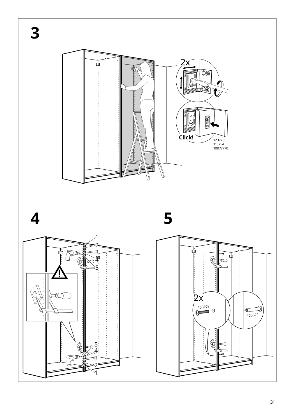 Assembly instructions for IKEA Pax wardrobe frame beige | Page 31 - IKEA PAX / HASVIK wardrobe 394.899.33