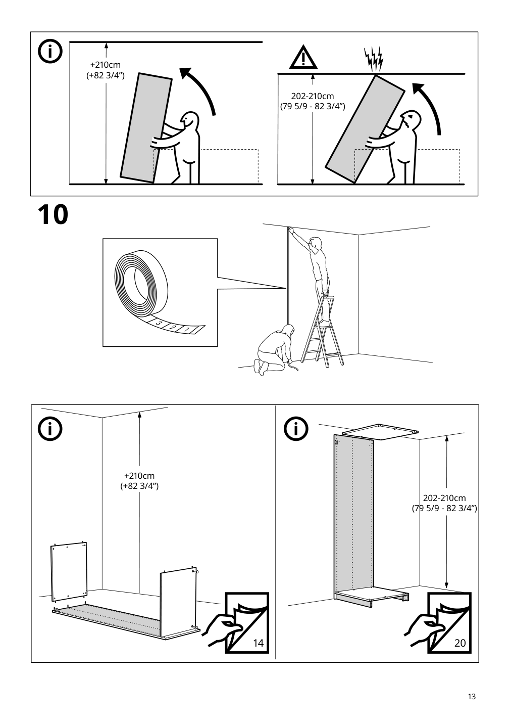 Assembly instructions for IKEA Pax wardrobe frame dark gray | Page 13 - IKEA PAX / SVARTISDAL wardrobe combination 794.298.24