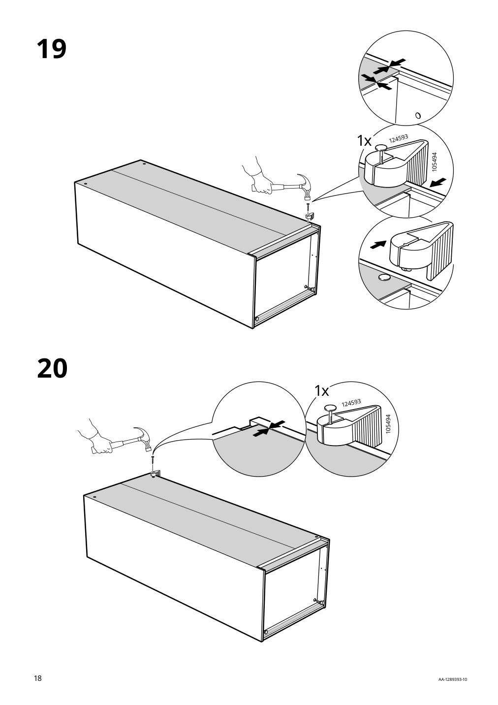 Assembly instructions for IKEA Pax wardrobe frame dark gray | Page 18 - IKEA PAX / MEHAMN wardrobe with sliding doors 595.517.59