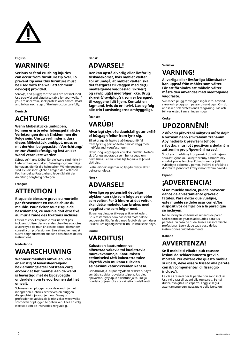 Assembly instructions for IKEA Pax wardrobe frame dark gray | Page 2 - IKEA PAX / MEHAMN/AULI wardrobe combination 294.329.75