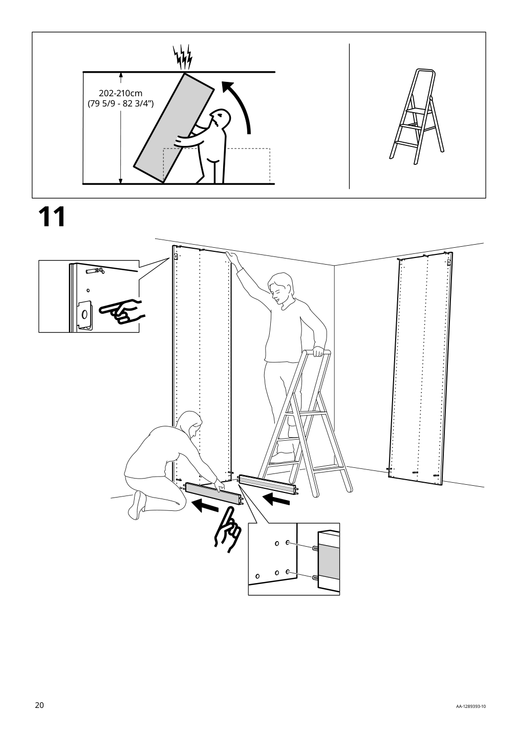 Assembly instructions for IKEA Pax wardrobe frame dark gray | Page 20 - IKEA PAX / FORSAND/ÅHEIM wardrobe combination 794.298.19