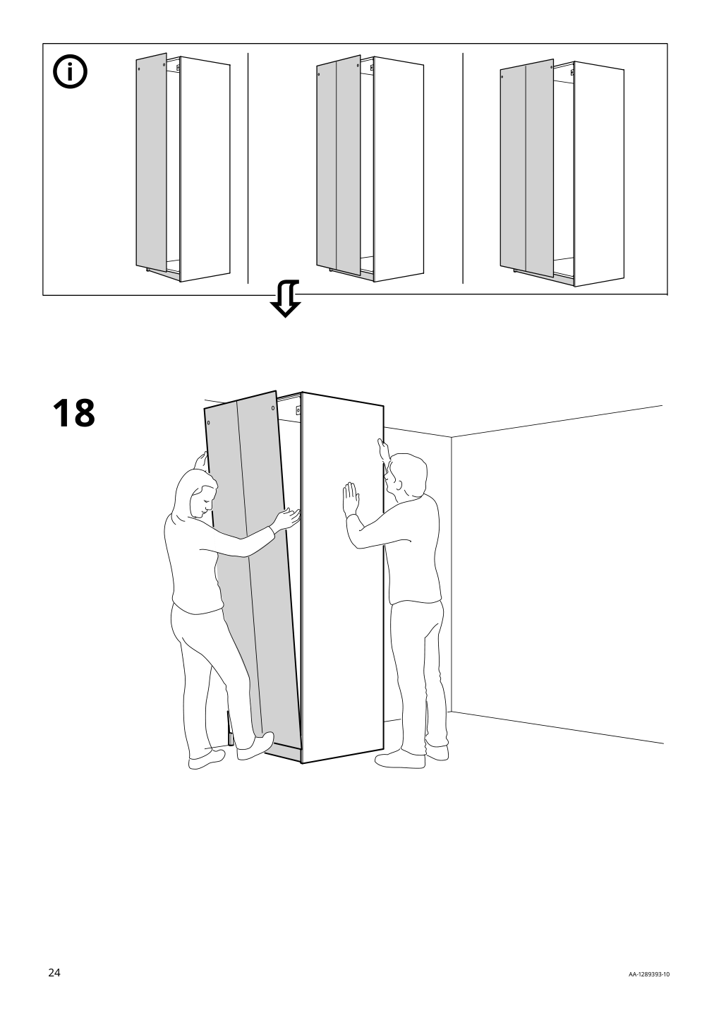 Assembly instructions for IKEA Pax wardrobe frame dark gray | Page 24 - IKEA PAX / MEHAMN wardrobe with sliding doors 995.516.82