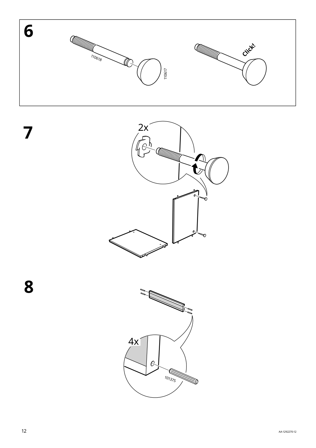 Assembly instructions for IKEA Pax wardrobe frame dark gray | Page 12 - IKEA PAX / AULI wardrobe with sliding doors 395.613.25