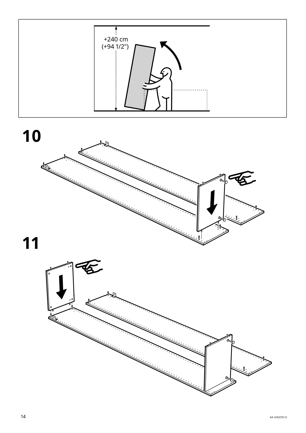 Assembly instructions for IKEA Pax wardrobe frame dark gray | Page 14 - IKEA PAX / AULI wardrobe with sliding doors 395.613.25