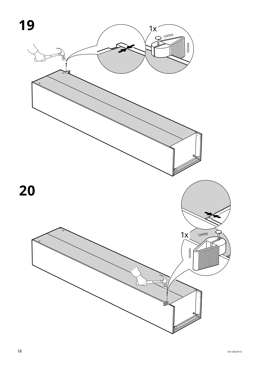 Assembly instructions for IKEA Pax wardrobe frame dark gray | Page 18 - IKEA PAX / MEHAMN/AULI wardrobe with sliding doors 595.517.16