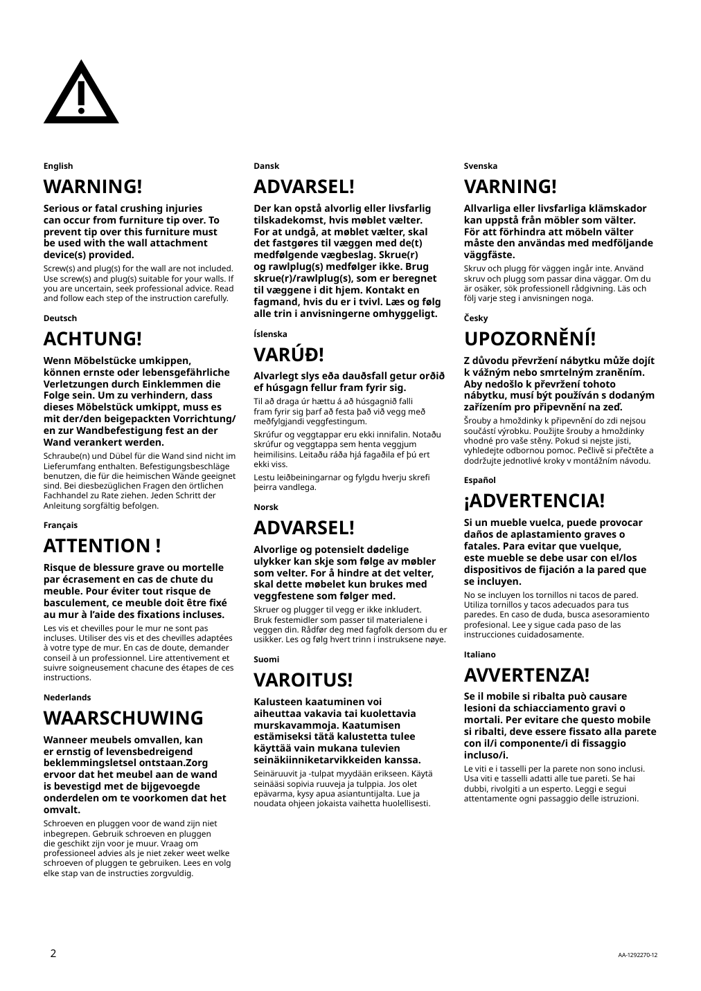 Assembly instructions for IKEA Pax wardrobe frame white | Page 2 - IKEA PAX / BERGSBO/ÅHEIM wardrobe combination 493.361.76