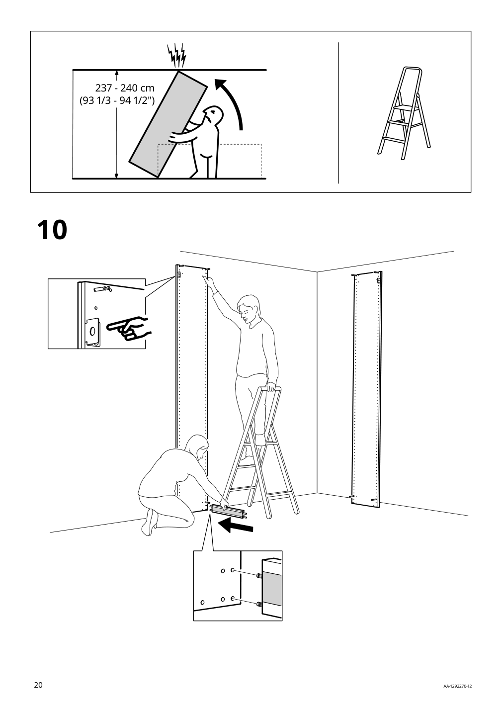 Assembly instructions for IKEA Pax wardrobe frame white | Page 20 - IKEA PAX / BERGSBO/ÅHEIM wardrobe combination 493.361.76