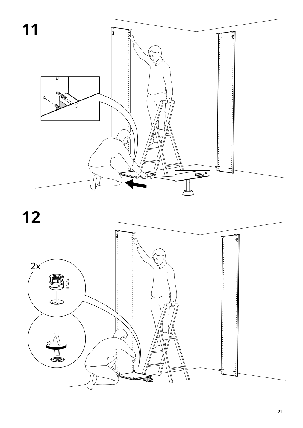 Assembly instructions for IKEA Pax wardrobe frame white | Page 21 - IKEA PAX / BERGSBO/ÅHEIM wardrobe combination 493.361.76