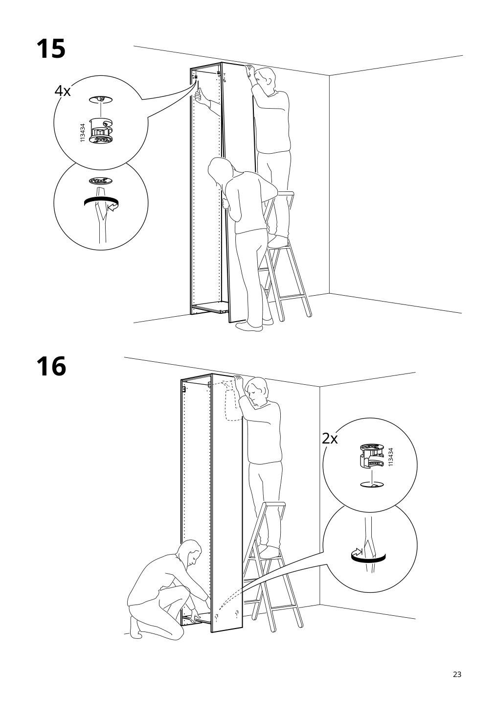 Assembly instructions for IKEA Pax wardrobe frame dark gray | Page 23 - IKEA PAX / AULI wardrobe combination 894.331.18