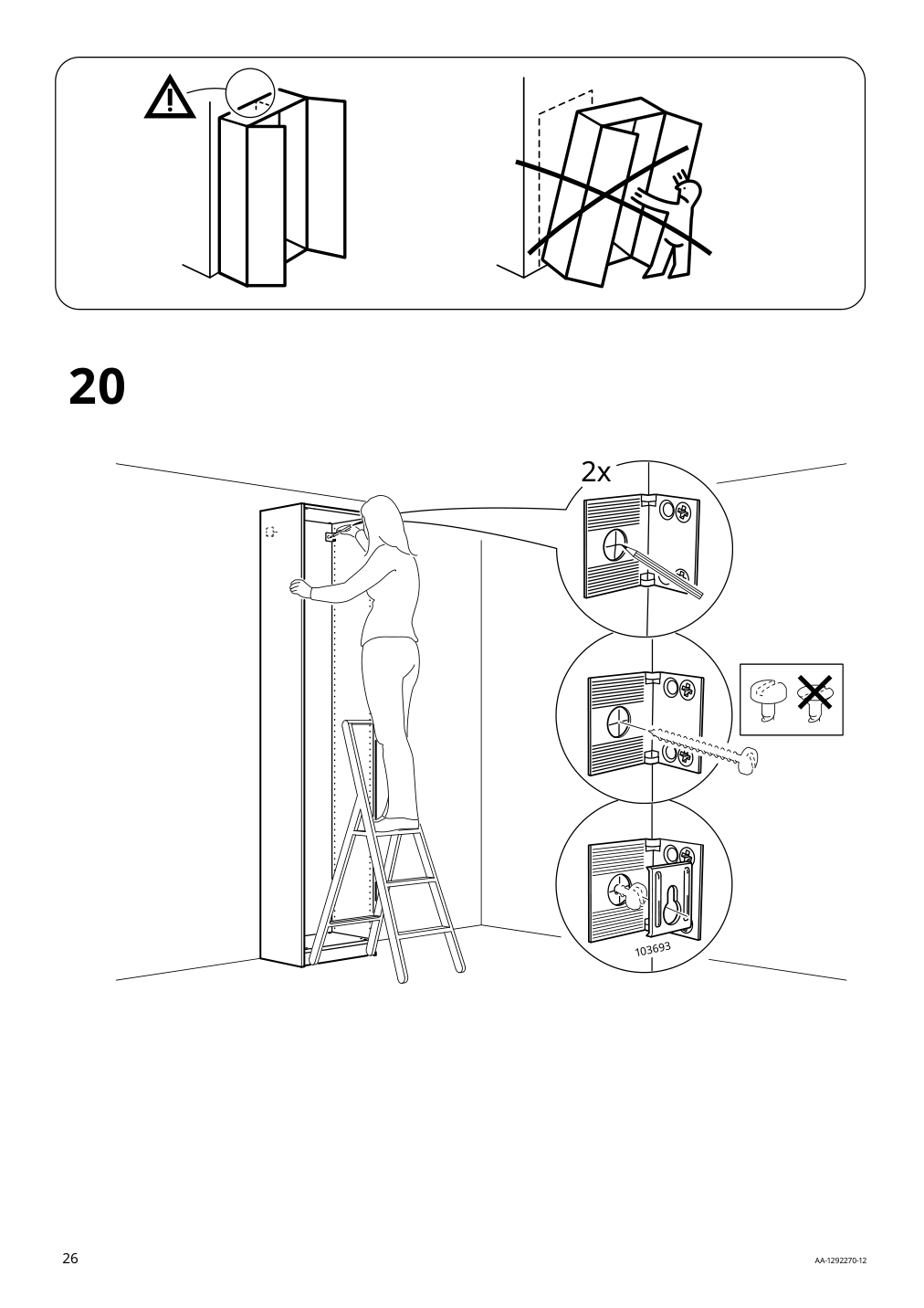 Assembly instructions for IKEA Pax wardrobe frame white | Page 26 - IKEA PAX / BERGSBO/ÅHEIM wardrobe combination 493.361.76