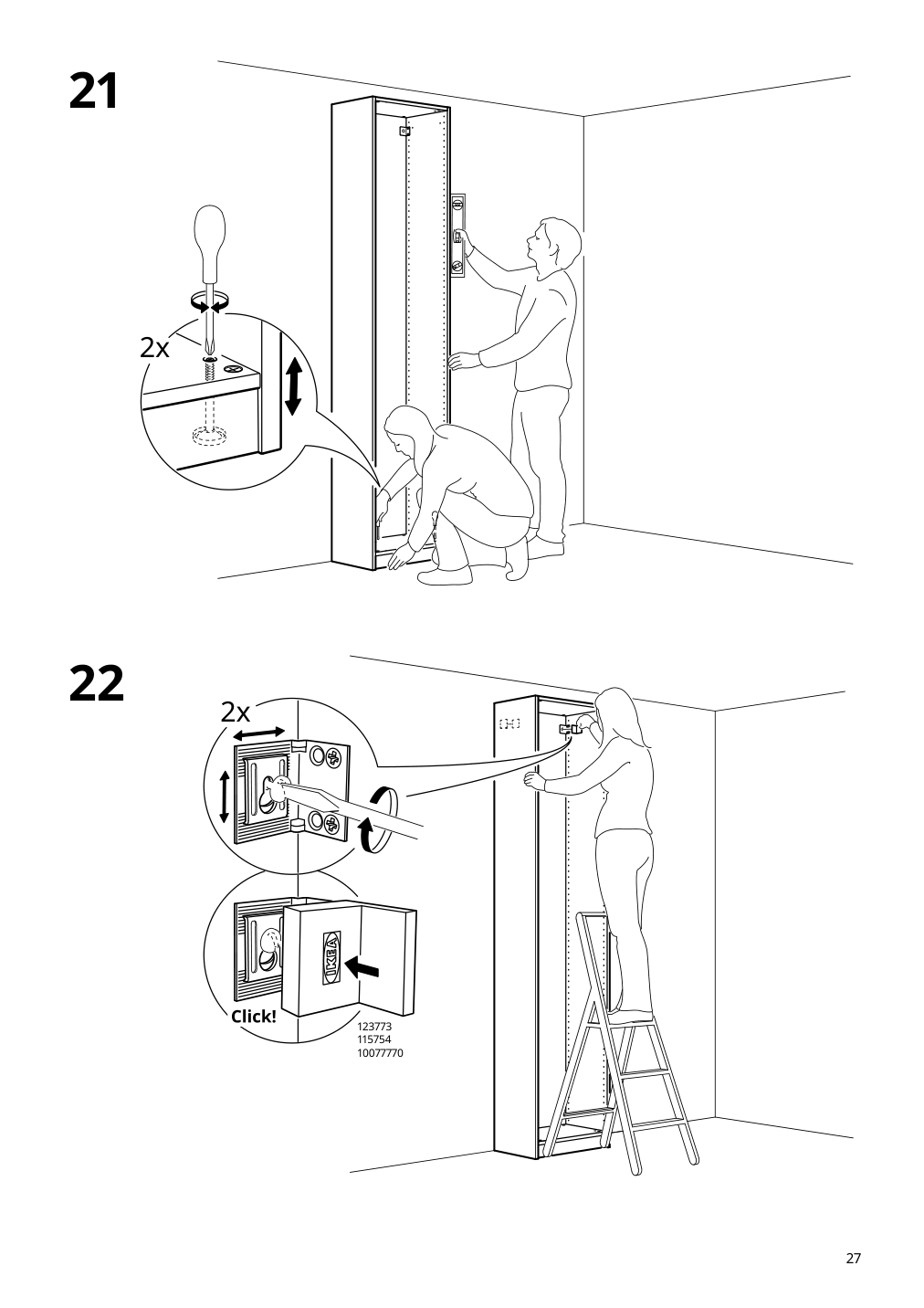 Assembly instructions for IKEA Pax wardrobe frame white | Page 27 - IKEA PAX / BERGSBO/ÅHEIM wardrobe combination 493.361.76