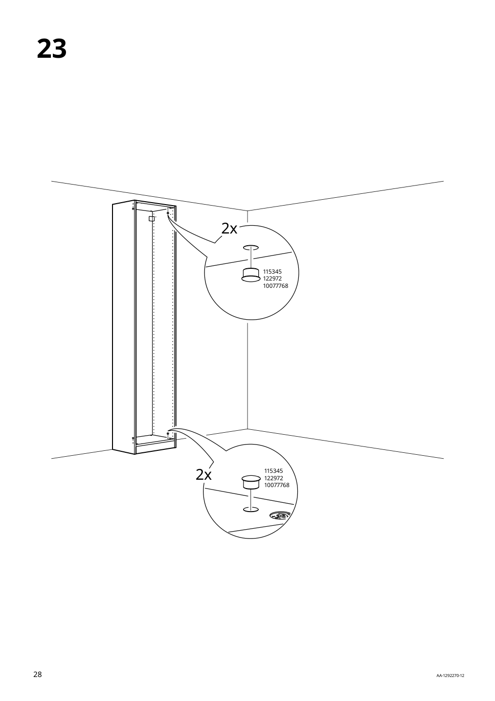 Assembly instructions for IKEA Pax wardrobe frame white | Page 28 - IKEA PAX / BERGSBO/ÅHEIM wardrobe combination 493.361.76