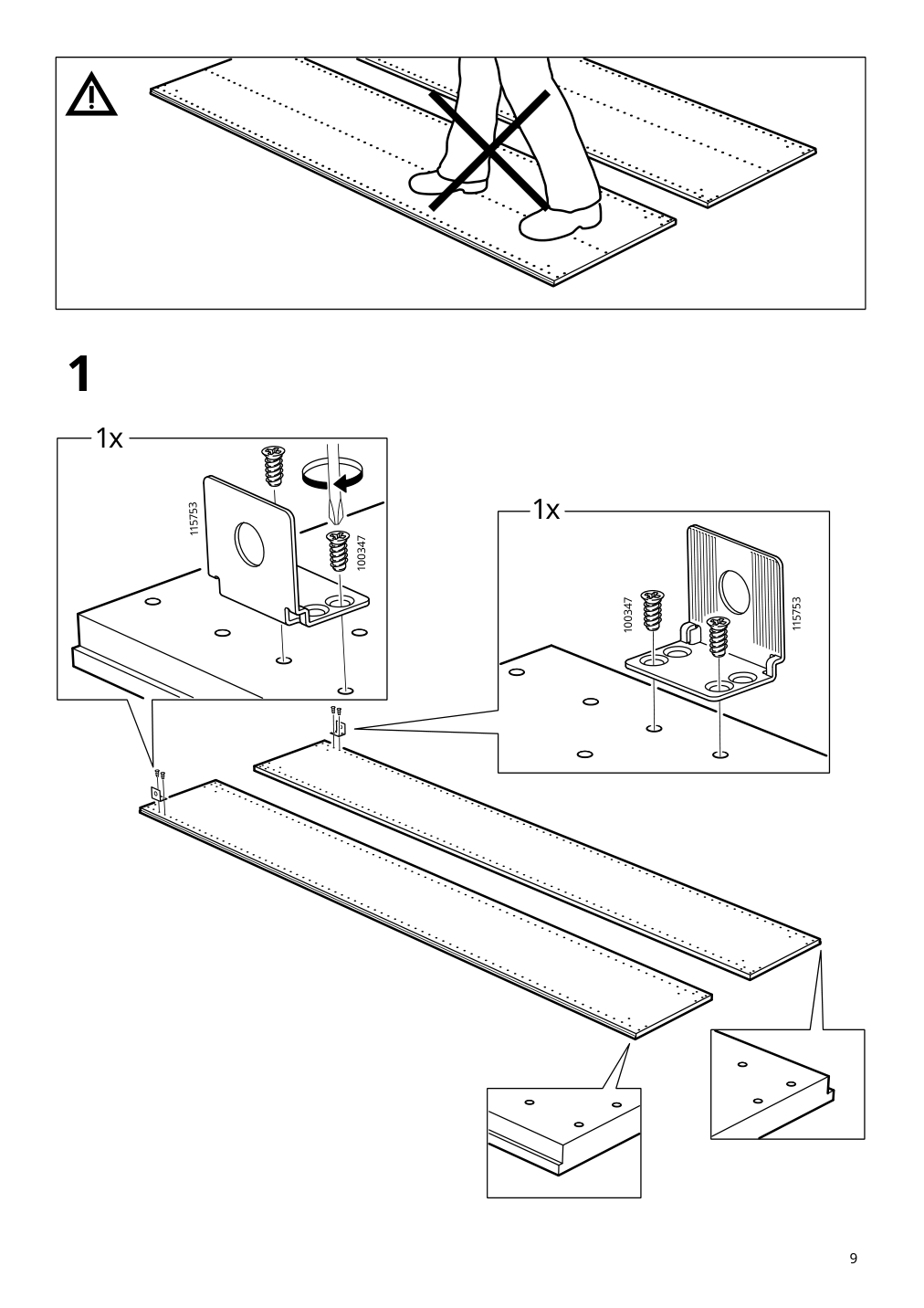 Assembly instructions for IKEA Pax wardrobe frame dark gray | Page 9 - IKEA PAX / AULI wardrobe with sliding doors 395.613.25