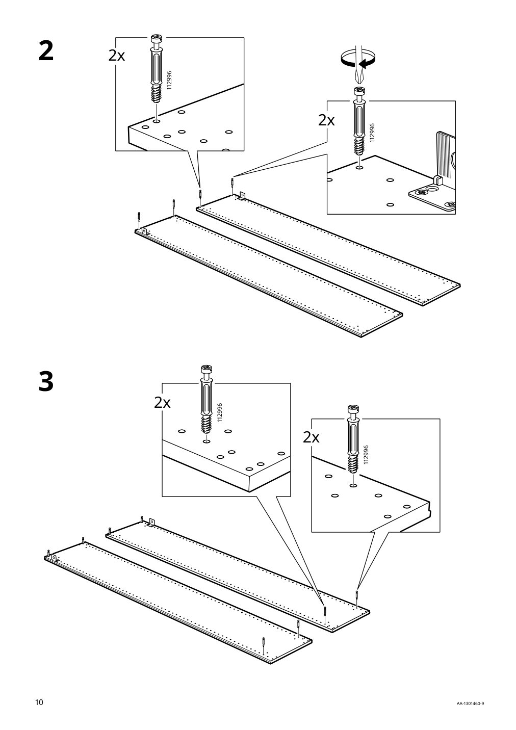 Assembly instructions for IKEA Pax wardrobe frame dark gray | Page 10 - IKEA PAX / AULI wardrobe with sliding doors 895.613.18