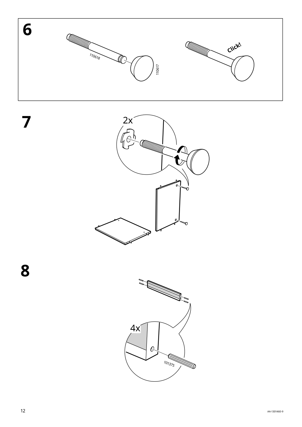 Assembly instructions for IKEA Pax wardrobe frame dark gray | Page 12 - IKEA PAX / MEHAMN/AULI wardrobe with sliding doors 095.517.14