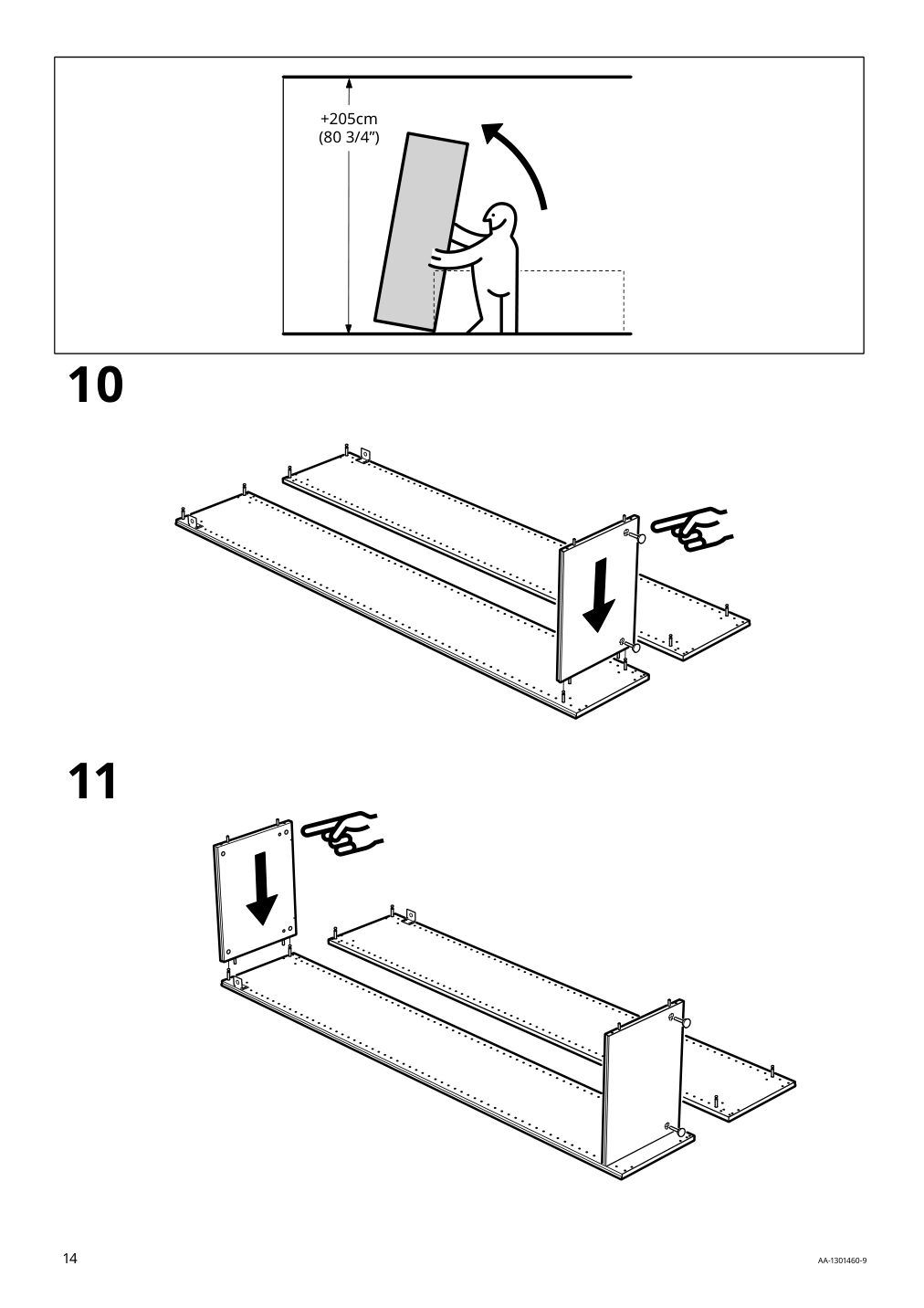 Assembly instructions for IKEA Pax wardrobe frame dark gray | Page 14 - IKEA PAX / AULI wardrobe with sliding doors 895.613.18