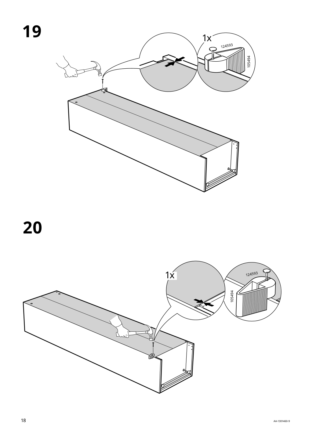 Assembly instructions for IKEA Pax wardrobe frame dark gray | Page 18 - IKEA PAX / MEHAMN/AULI wardrobe with sliding doors 095.517.14