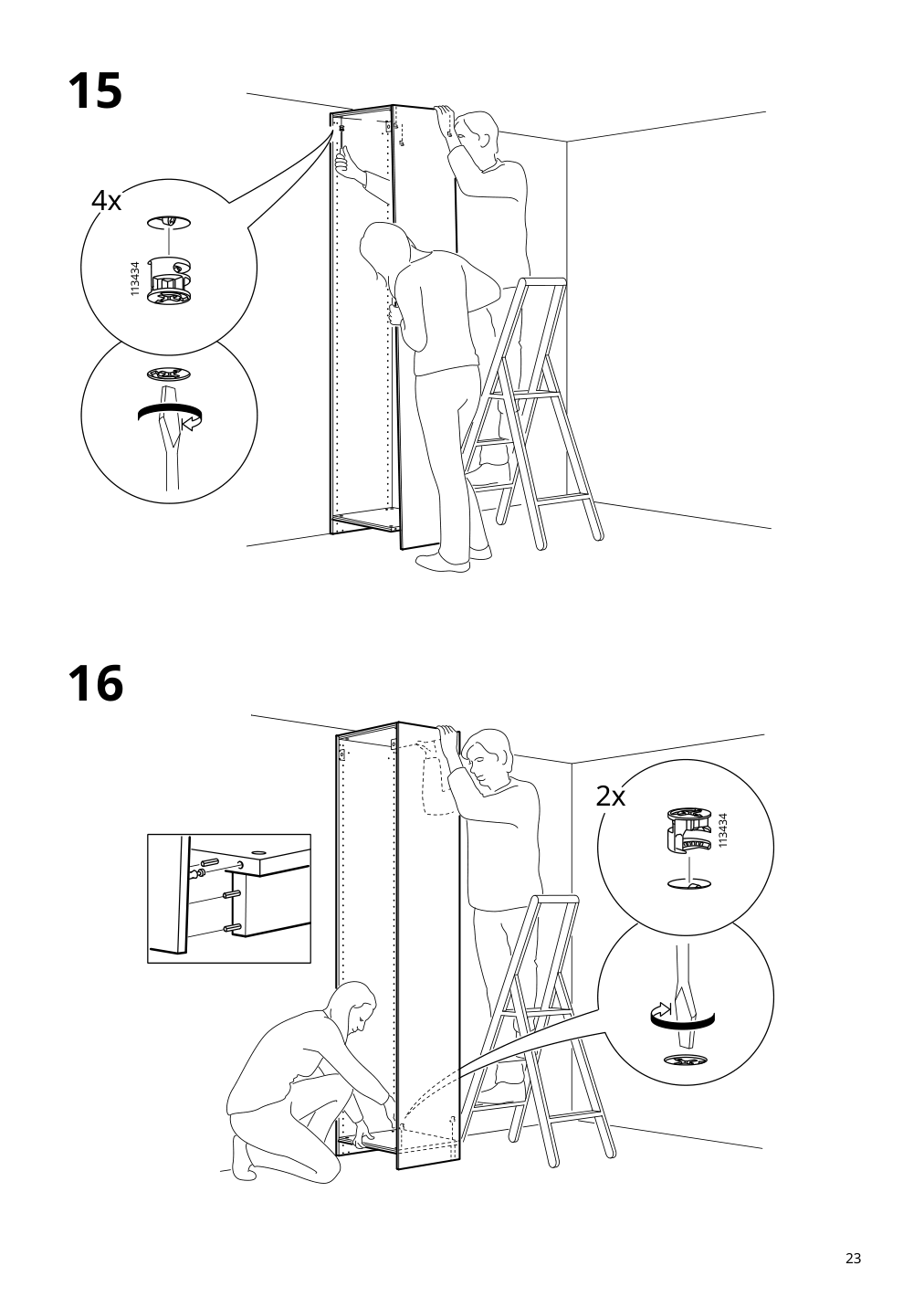 Assembly instructions for IKEA Pax wardrobe frame dark gray | Page 23 - IKEA PAX / AULI wardrobe combination 094.331.17