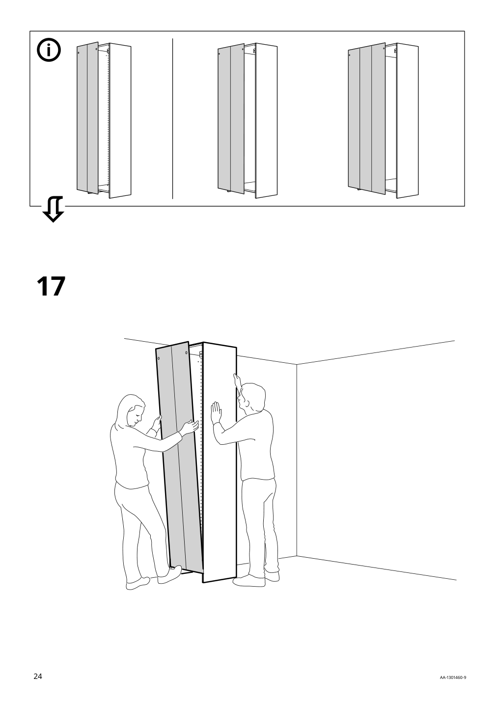 Assembly instructions for IKEA Pax wardrobe frame dark gray | Page 24 - IKEA PAX / AULI wardrobe with sliding doors 895.613.18