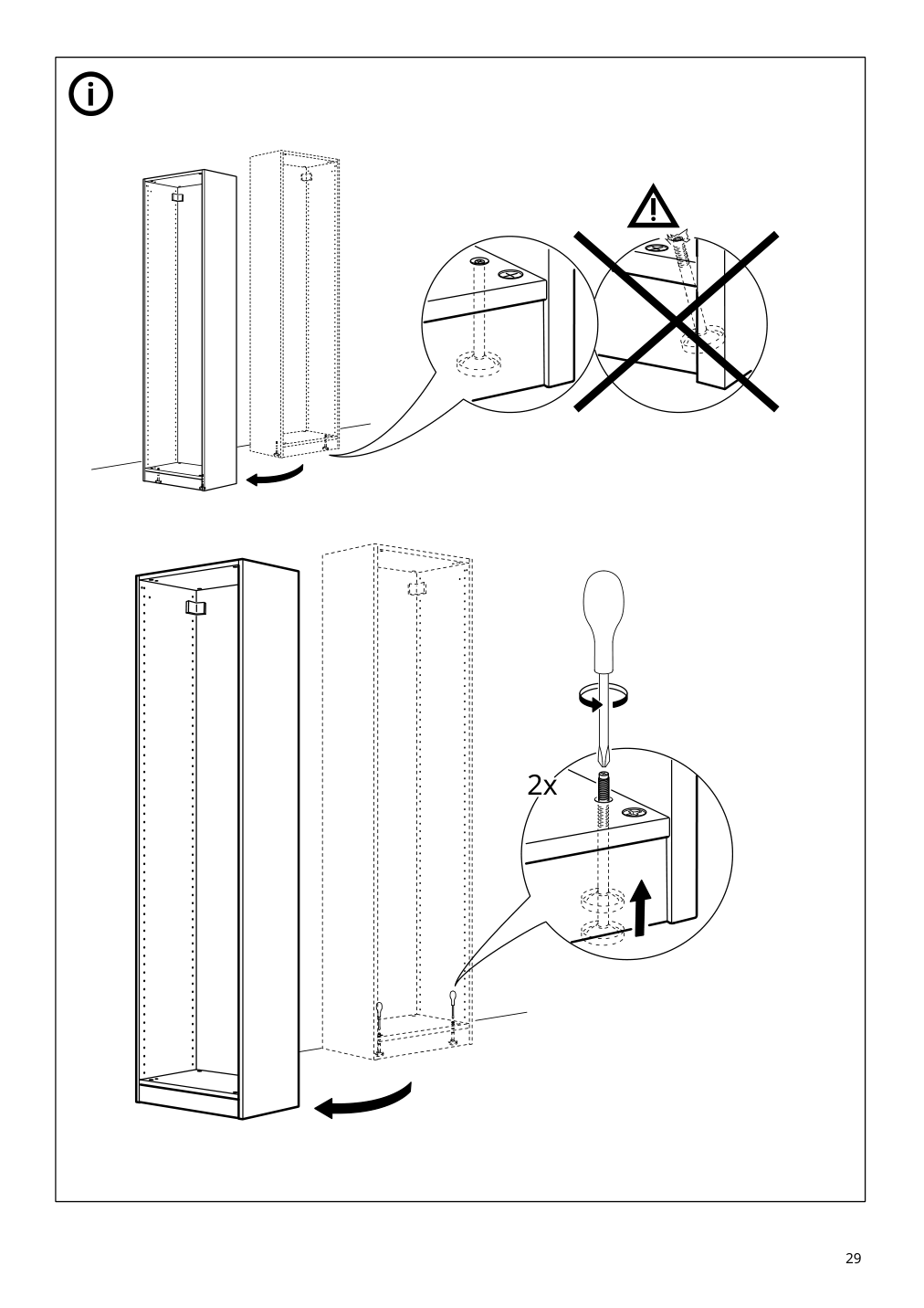 Assembly instructions for IKEA Pax wardrobe frame dark gray | Page 29 - IKEA PAX / AULI wardrobe with sliding doors 895.613.18