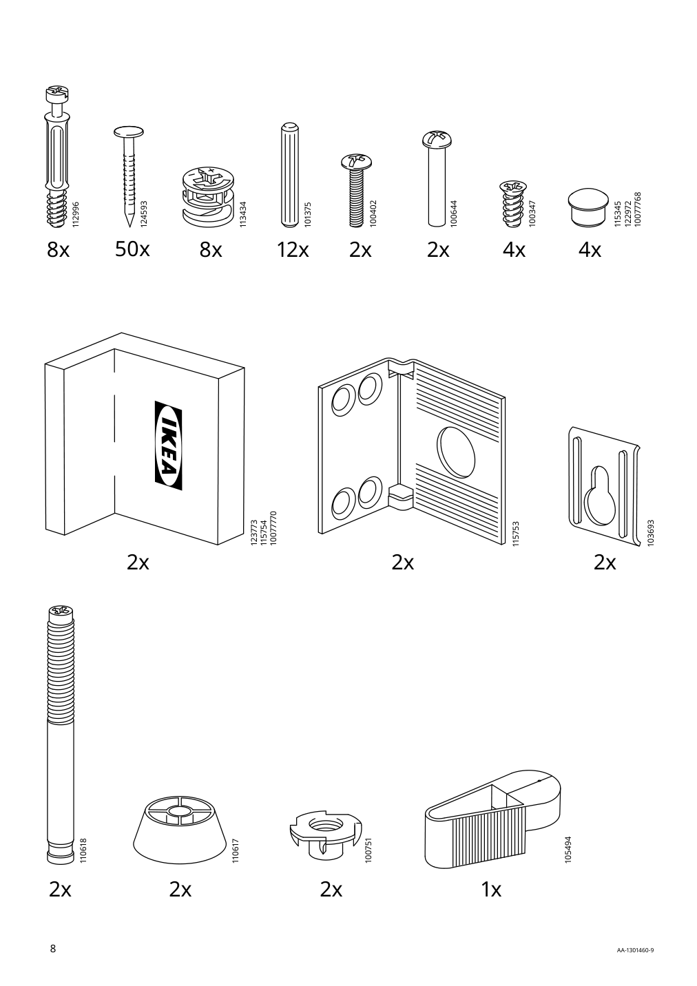 Assembly instructions for IKEA Pax wardrobe frame dark gray | Page 8 - IKEA PAX / AULI wardrobe with sliding doors 895.613.18