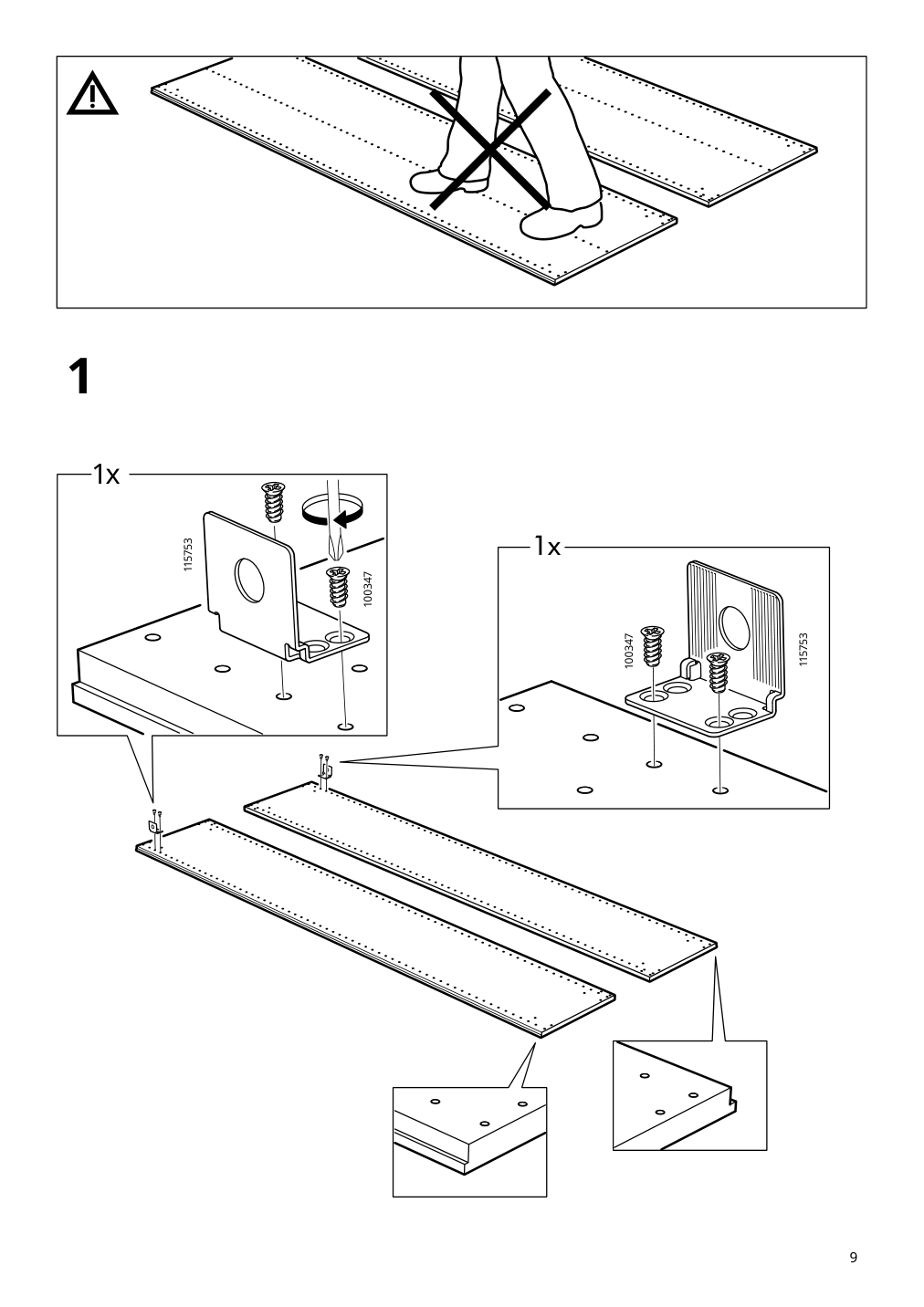 Assembly instructions for IKEA Pax wardrobe frame dark gray | Page 9 - IKEA PAX / AULI wardrobe with sliding doors 895.613.18