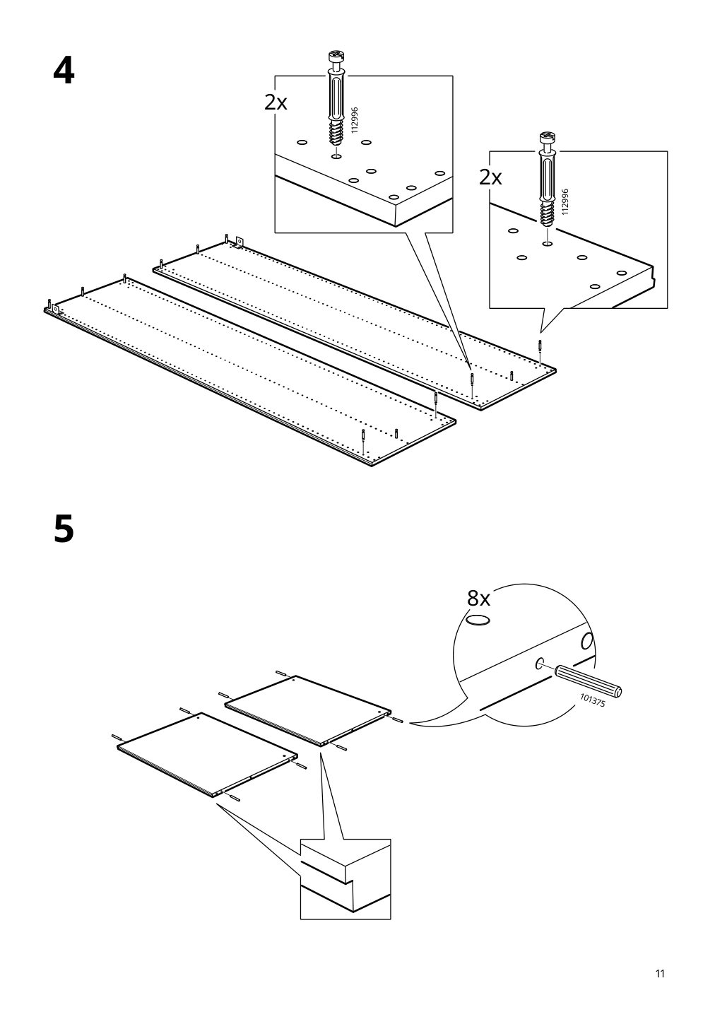 Assembly instructions for IKEA Pax wardrobe frame white | Page 11 - IKEA PAX / SVARTISDAL wardrobe with sliding doors 694.322.85