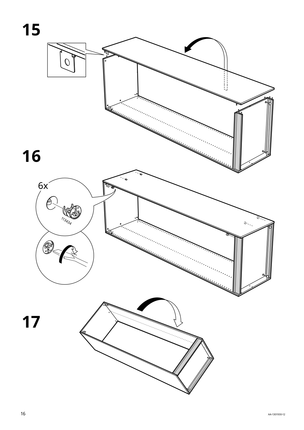 Assembly instructions for IKEA Pax wardrobe frame white | Page 16 - IKEA PAX / SVARTISDAL wardrobe with sliding doors 694.322.85