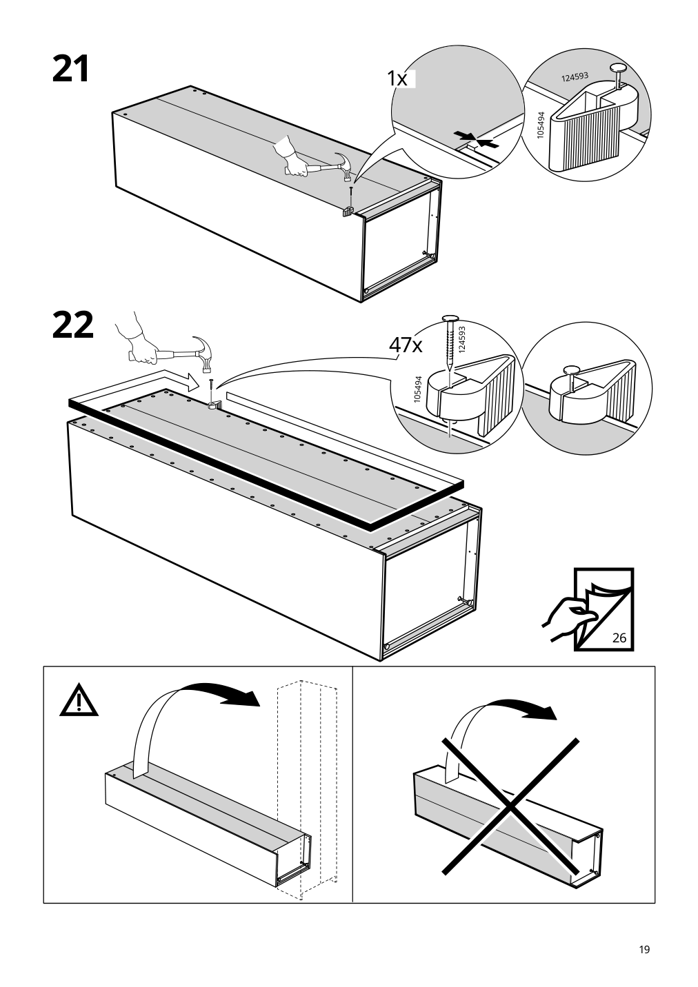 Assembly instructions for IKEA Pax wardrobe frame white | Page 19 - IKEA PAX / SVARTISDAL wardrobe with sliding doors 694.322.85