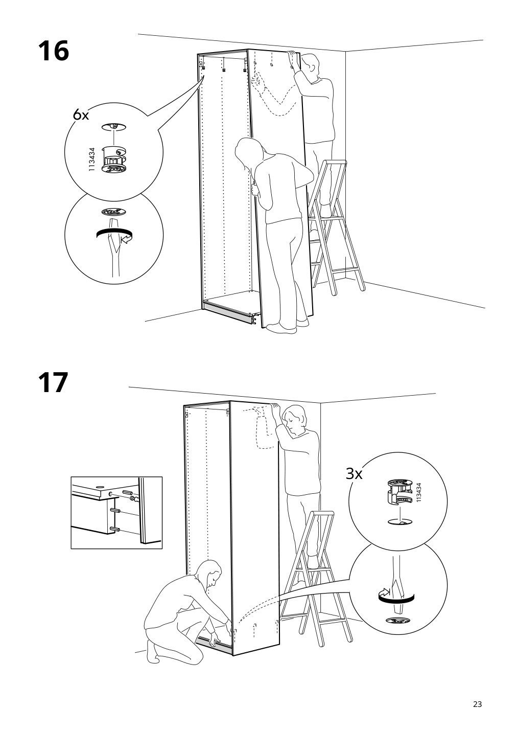 Assembly instructions for IKEA Pax wardrobe frame white | Page 23 - IKEA PAX / SVARTISDAL wardrobe with sliding doors 694.322.85