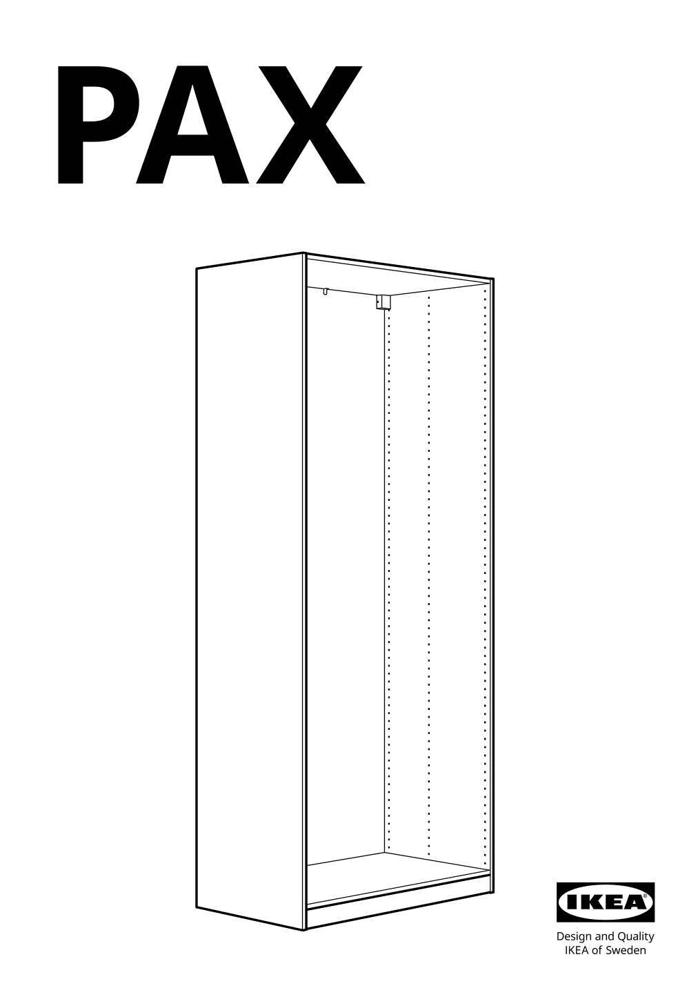 Assembly instructions for IKEA Pax wardrobe frame | Page 1 - IKEA PAX / TYSSEDAL wardrobe combination 995.027.76