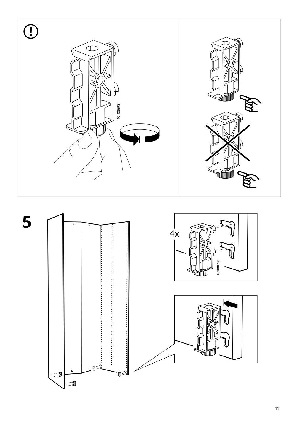 Assembly instructions for IKEA Pax wardrobe frame | Page 11 - IKEA PAX / TYSSEDAL wardrobe combination 995.027.76