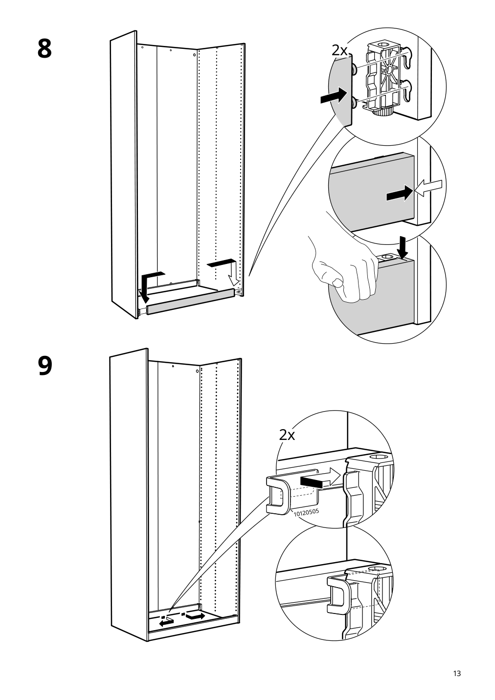 Assembly instructions for IKEA Pax wardrobe frame | Page 13 - IKEA PAX / TYSSEDAL wardrobe combination 995.027.76