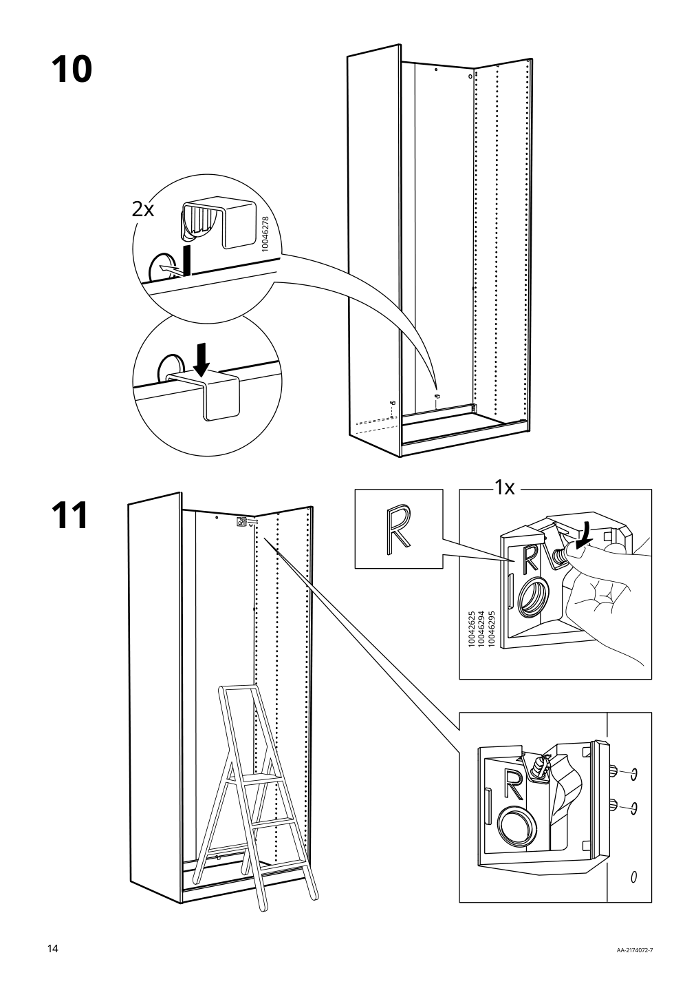 Assembly instructions for IKEA Pax wardrobe frame | Page 14 - IKEA PAX / TYSSEDAL wardrobe combination 995.027.76