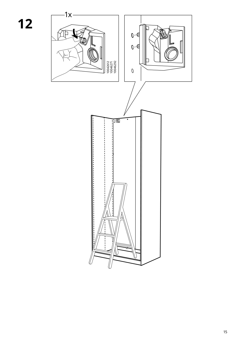 Assembly instructions for IKEA Pax wardrobe frame | Page 15 - IKEA PAX / TYSSEDAL wardrobe combination 995.027.76