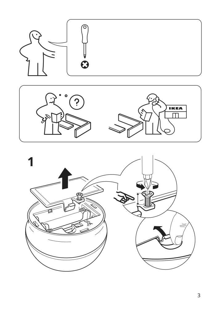 Assembly instructions for IKEA Pekhult soft toy with led nightlight gray rabbit battery operated | Page 3 - IKEA PEKHULT soft toy with LED nightlight 504.700.03