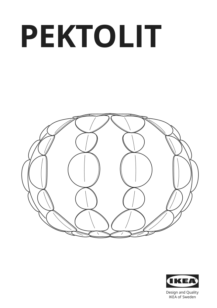 Assembly instructions for IKEA Pektolit pendant lamp shade white | Page 1 - IKEA PEKTOLIT pendant lamp shade 705.477.18