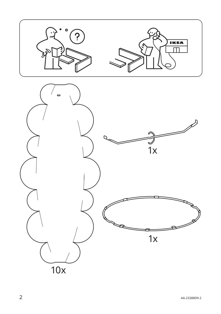 Assembly instructions for IKEA Pektolit pendant lamp shade white | Page 2 - IKEA PEKTOLIT pendant lamp shade 705.477.18