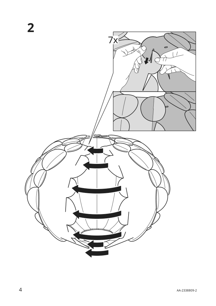 Assembly instructions for IKEA Pektolit pendant lamp shade white | Page 4 - IKEA PEKTOLIT pendant lamp shade 705.477.18