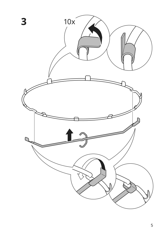 Assembly instructions for IKEA Pektolit pendant lamp shade white | Page 5 - IKEA PEKTOLIT pendant lamp shade 705.477.18