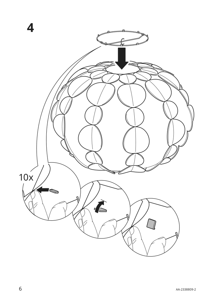 Assembly instructions for IKEA Pektolit pendant lamp shade white | Page 6 - IKEA PEKTOLIT pendant lamp shade 705.477.18