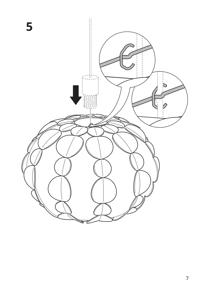 Assembly instructions for IKEA Pektolit pendant lamp shade white | Page 7 - IKEA PEKTOLIT pendant lamp shade 705.477.18