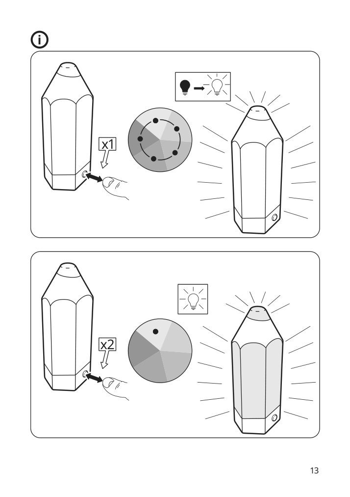 Assembly instructions for IKEA Pelarboj led table lamp multicolor | Page 13 - IKEA PELARBOJ LED table lamp 204.015.15